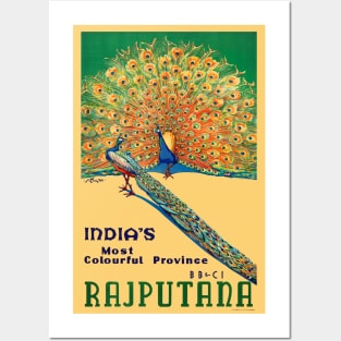 Rajputana India Vintage Travel Poster Posters and Art